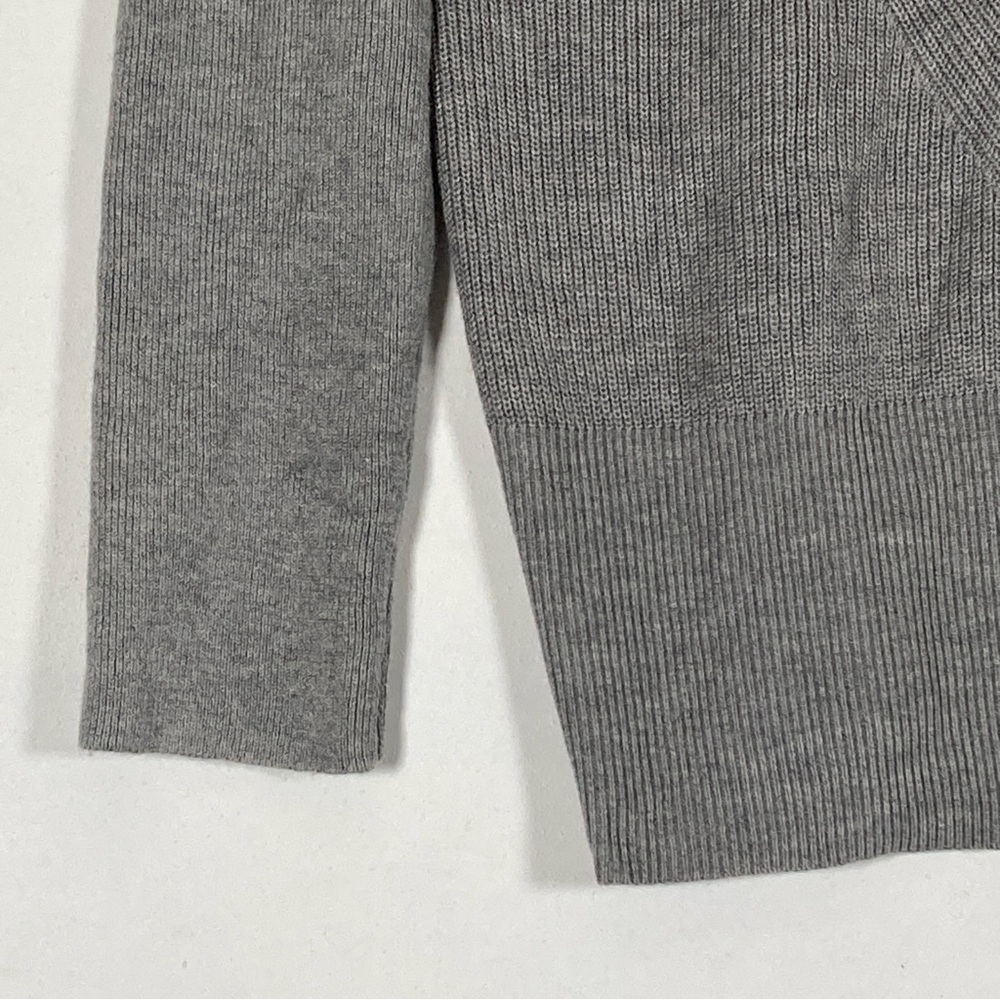 White House Black Market Women’s V Neck knit sweater gray XL wool Blend - Picture 5 of 15